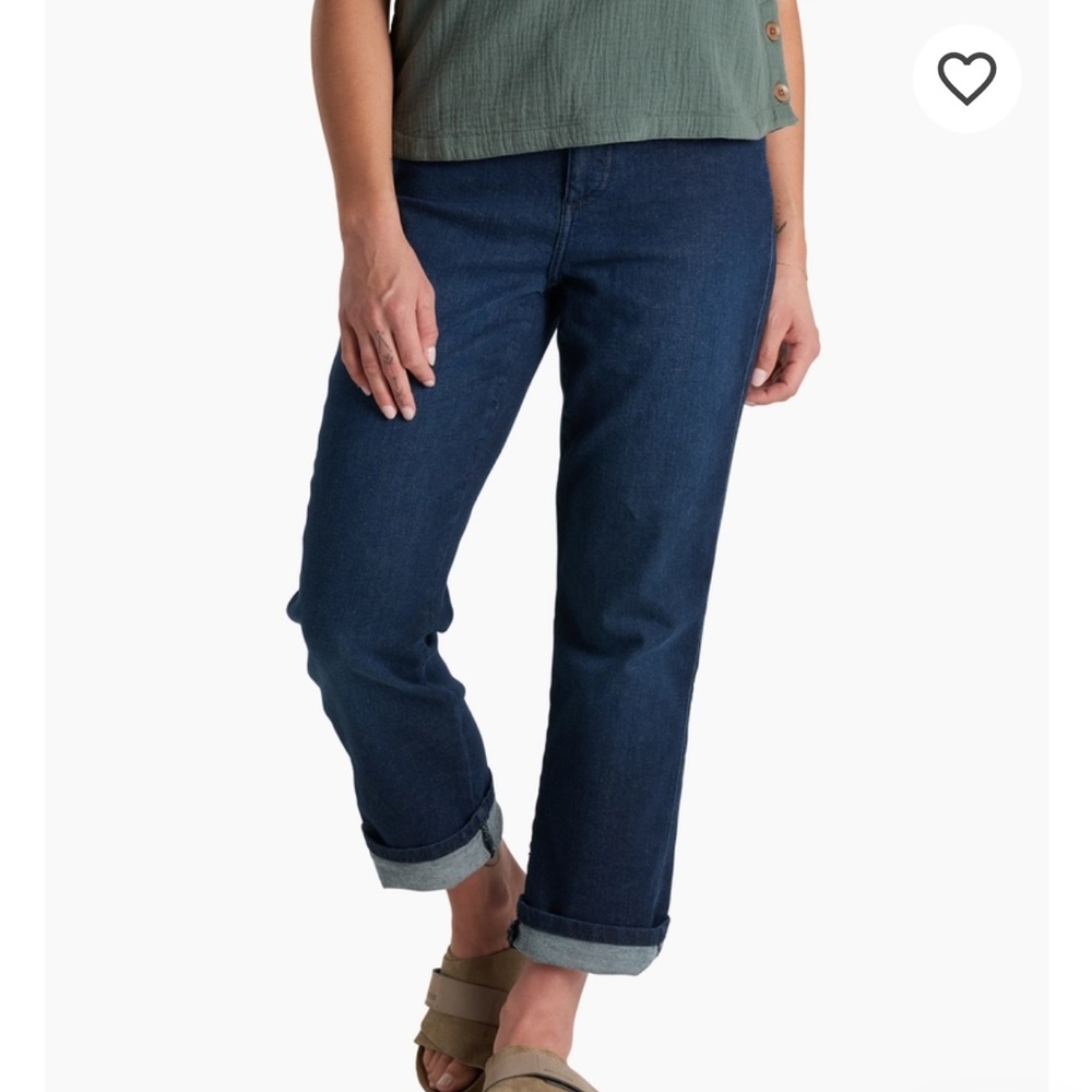 KUHL Kontour Boyfriend Denim Jeans Indigo Dye Size 4